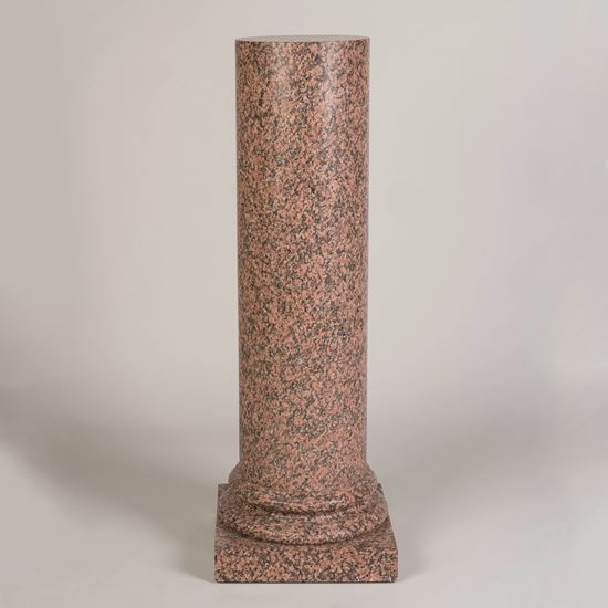 A Late Georgian Pink Granite Pedestal
